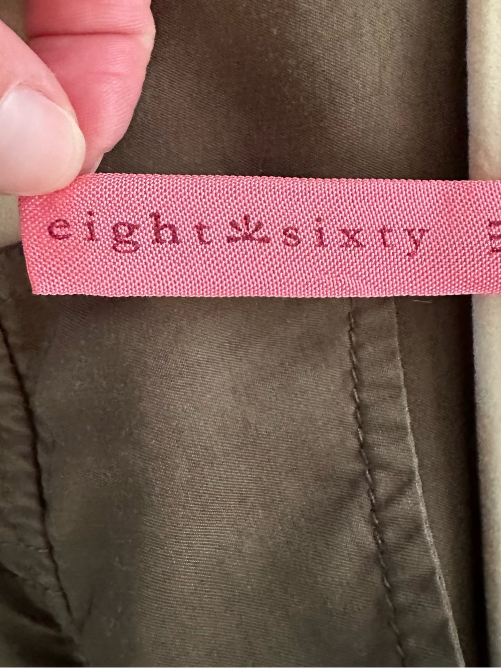 Eight Sixty Olive Lightweight Drawstring Jacket - Picture 3 of 7